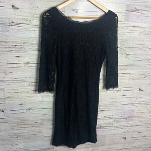 T babaton aritzia black lace sheath dress  size 6